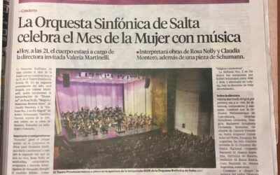 La Orquesta Sinfónica de Salta celebra el Mes de la Mujer con música